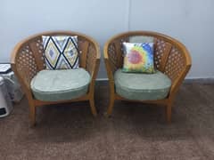 Yellow Wood Sofa Chairs