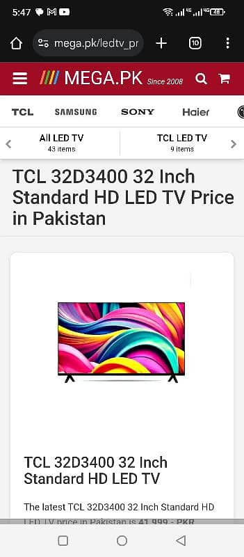 TCL 32inch Brand New Led Available 0