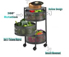 Move able Multi shelf round basket