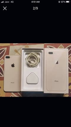 iPhone 8plus pta approved complete saman sell or exchange