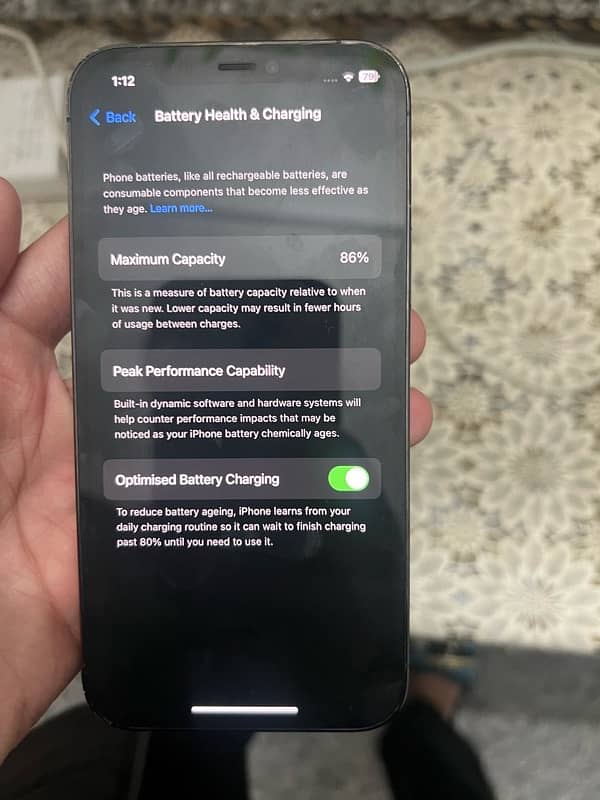 IPHONE 12 PRO 128 GB NON PTA 85% BATTERY 2