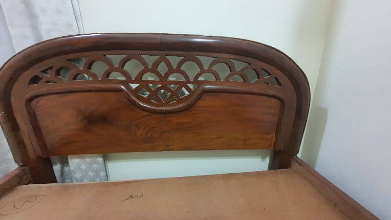 Wooden single Bed for details contact on 0310-8619965 2