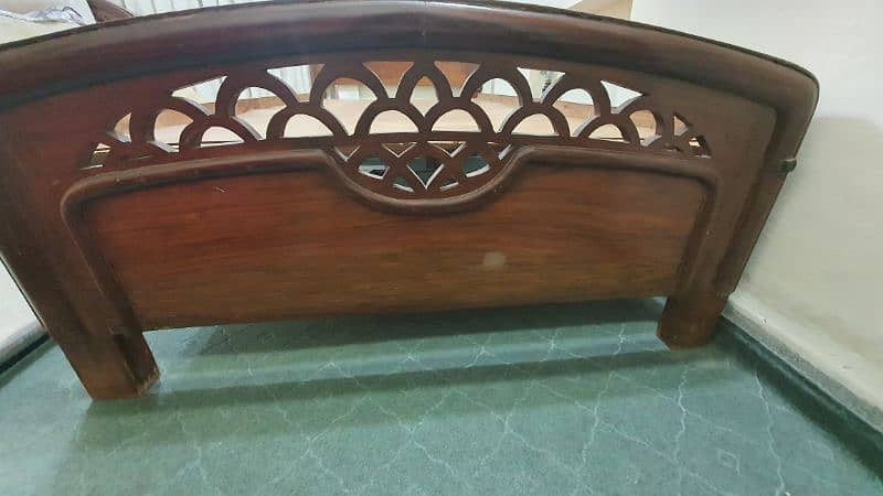 Wooden single Bed for details contact on 0310-8619965 4