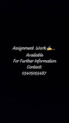 Assignment Work Available