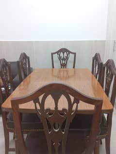 Wood dining table