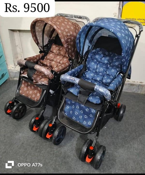 Twin's Stroller Baby Prams | 0337 0337 555 | Baby Walkers 3 in 1 LED 8