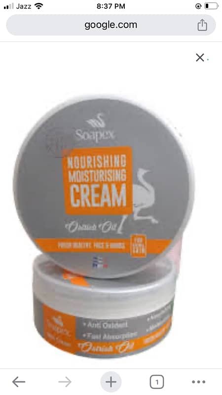 Soapex body moisturizer cream 1