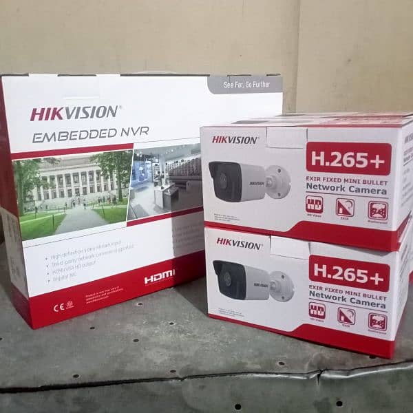 4mp hikvision ip camera and 8 channal nvr 0