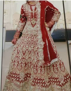 bridal lehenga and zrkon jewelry