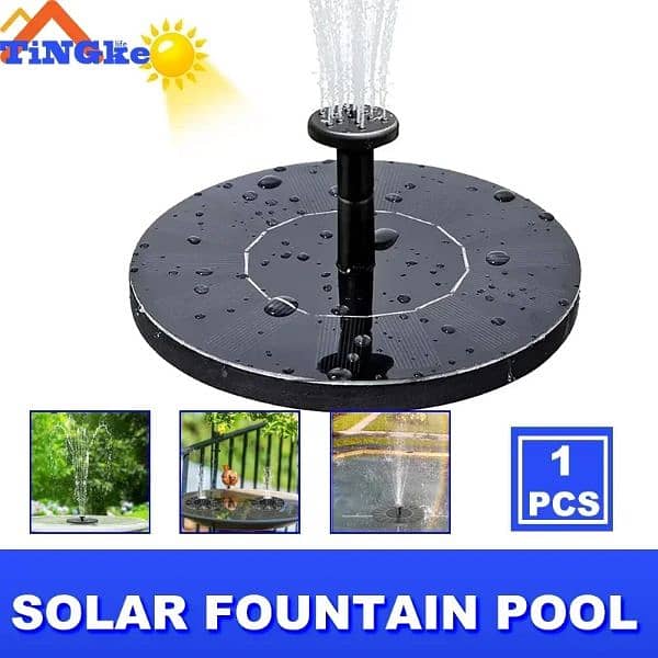 Solar outdoor Water Fountain Decoration Garden And Patio sun Powered F 0