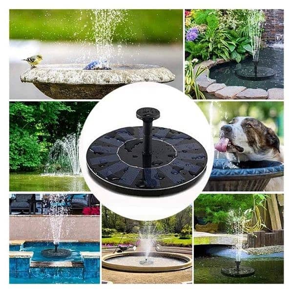 Solar outdoor Water Fountain Decoration Garden And Patio sun Powered F 11