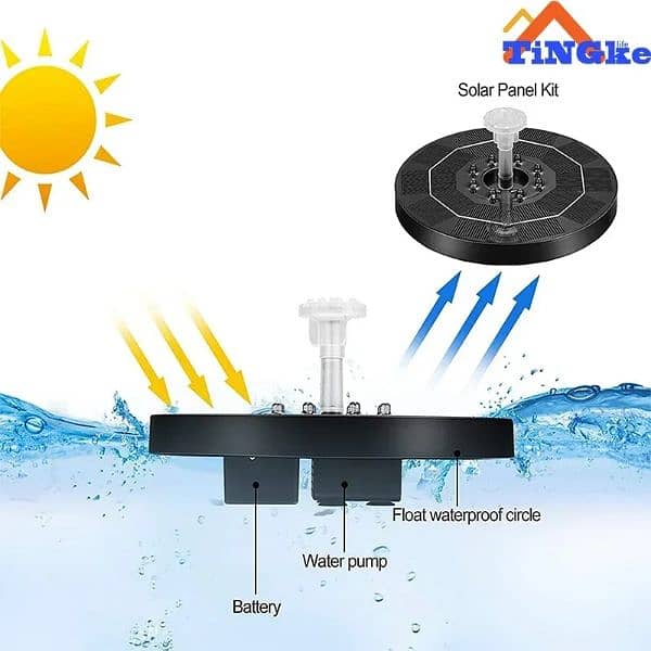 Solar outdoor Water Fountain Decoration Garden And Patio sun Powered F 12