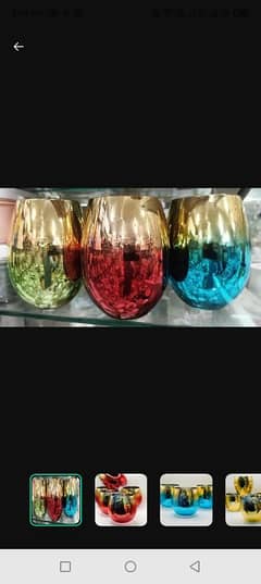 6 PCs colorful rainbow glass set