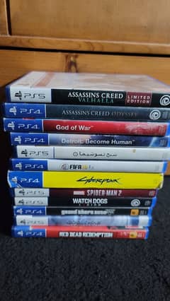 Best Ps5 and ps4 games spiderman2 God of War ragnarok etcetx