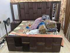 furniture in new condition, bed, side tables, long mirror