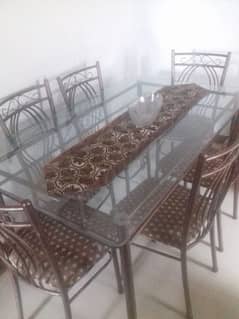 Urgent Sale –KARACHI) 6-Seater Iron Dining Set at an Affordable Price!