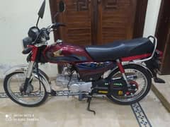 Honda CD 70(2024 Model) Red color neat and clean bike only 7k driven