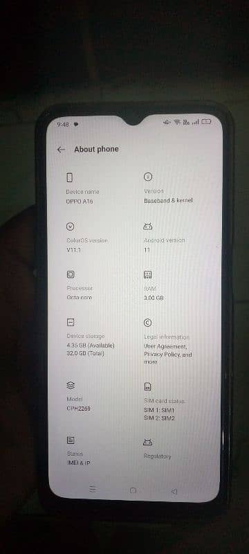 Oppo A16 with Box and charger 3gb 32gb 2