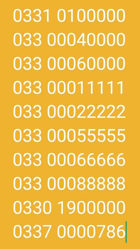 Golden Numbers Fr Sale 11