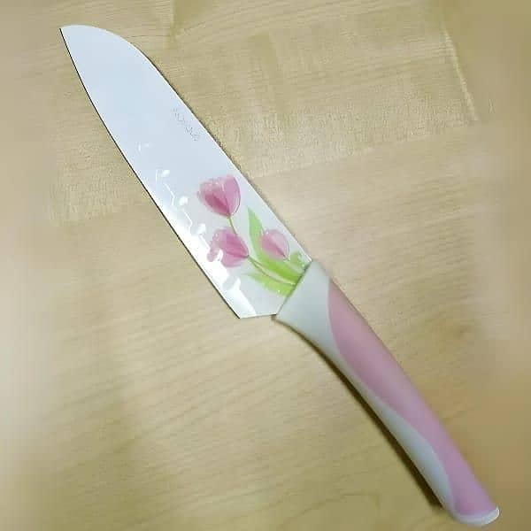 Imported 5 pieces klasique flower coated knives set 2