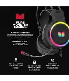 Monster LED Wired RGB Gaming Headphone