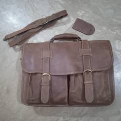 Laptop bag pure leather