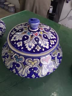 Blue pottery special handmade Multani pot.