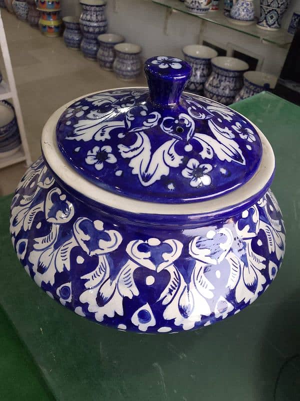 Blue pottery special handmade Multani pot. 2