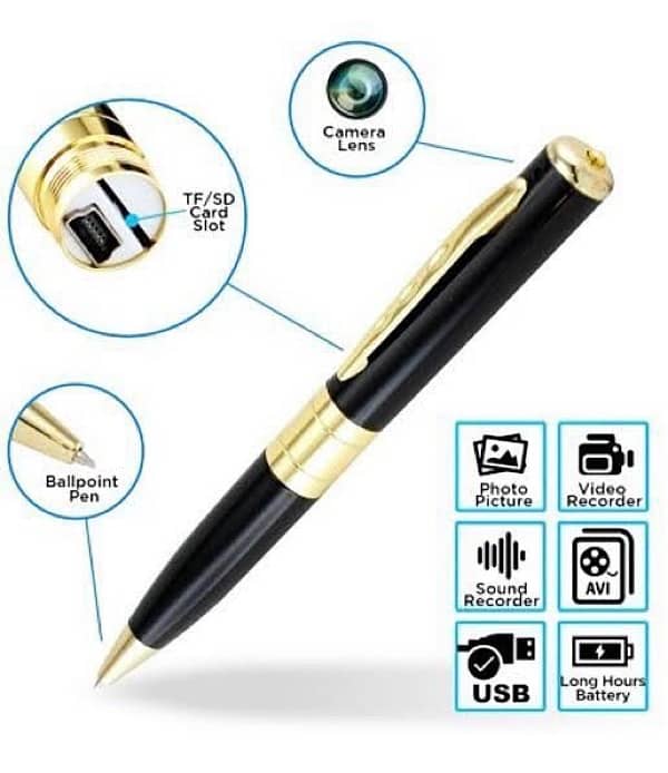 CCTV hd wireless Camera pen Micro Sd Card support 0