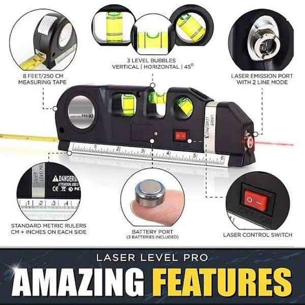 5 in 1 Multi Purpose Laser Level Pro 3 Laser sports Leveler Lase 0