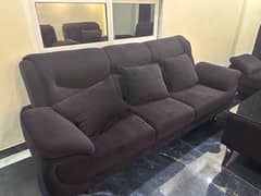 Eight seater luxury sofa set with table and curtain