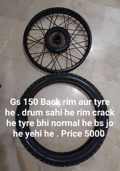 Suzuki 150 Tyre Drum aur parts used