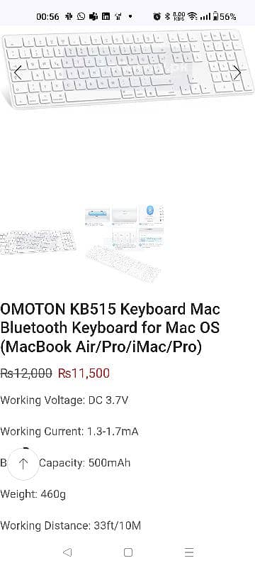 OMOTON KB525 Wireless Keyboard 7