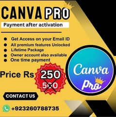 canva pro payment after activation