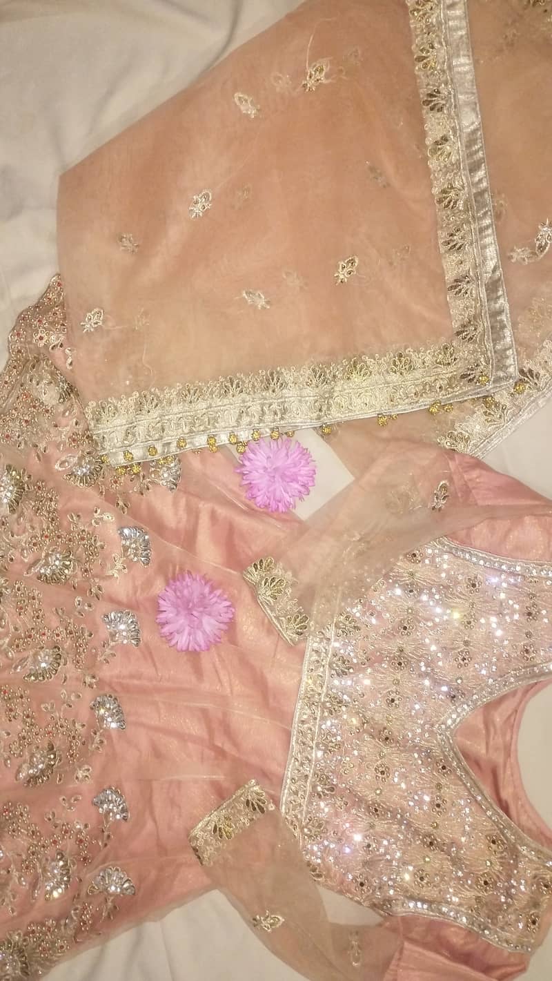 The Allure of Peach:  Beautiful Peach Colour Lehenga Dress 3