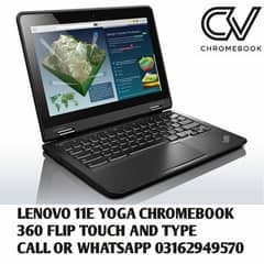 LENOVO CHROMEBOOK YOGA 360 TOUCH AND TYPE