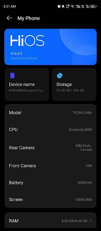 Tecno pova 5 pro 5g 2