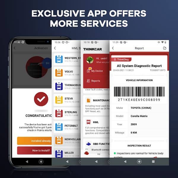 THINKDIAD Professional Car Diagnostic Scanner All Cars Life Time free 3