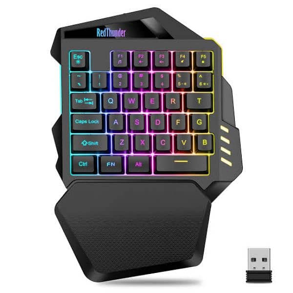 RedThunder G60 2.4Ghz Wireless RGB One-Handed Gaming Keyboard 0