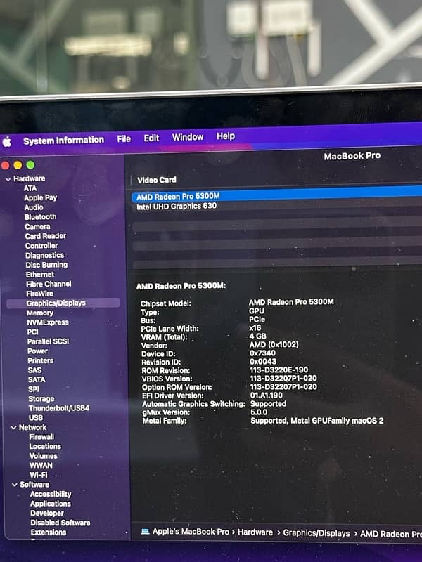 MacBook Pro  2019 16inches 4