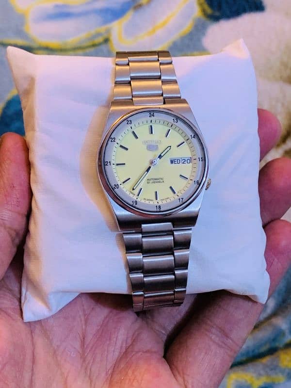 Seiko 5 7s26 glass back model automatic watch available 0