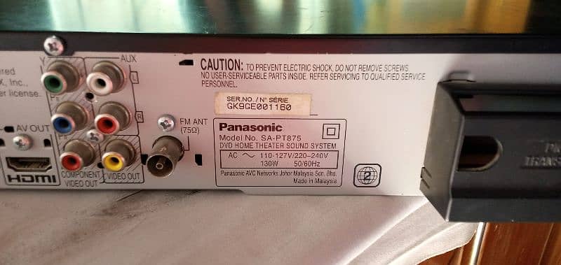 Panasonic Home Theater Amplifier SA-PT875 1000Watts 2