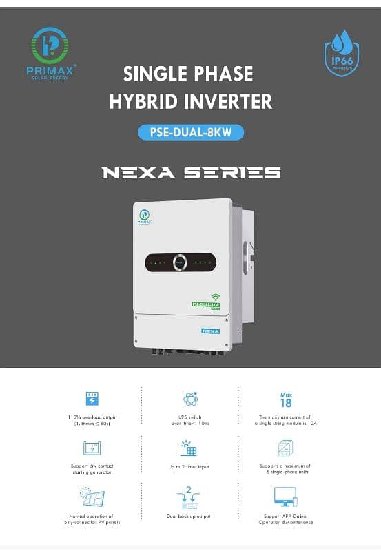 Primax NEXA IP66 Solar Hybrid Inverter 8KW 2