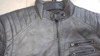 full leather quilted jacket for men