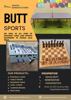 FOOTBALL GAME , FOSSBALL , TABLE TENNIS , ROD GAME , SNOOKER TABLE