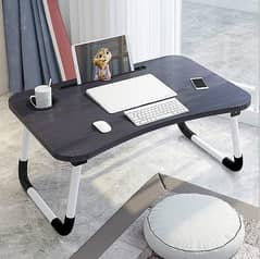 Foldable Adjustable Laptop/computer Table with cup,pen & Tablet Holder