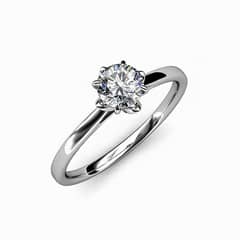 Wedding Ring with 18K White Gold Platted