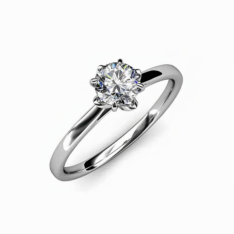 Wedding Ring with 18K White Gold Platted 0