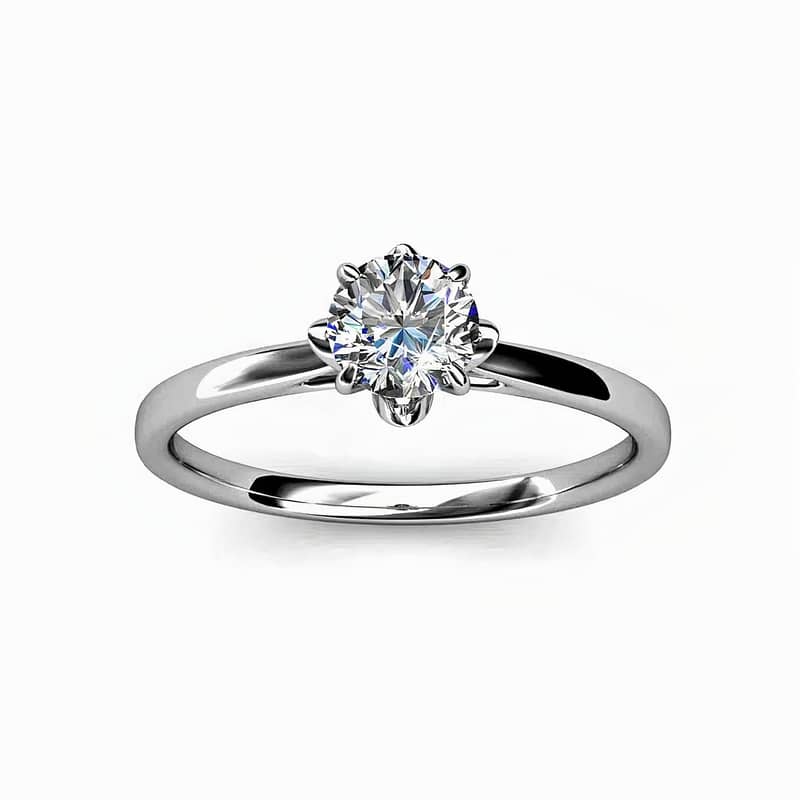 Wedding Ring with 18K White Gold Platted 1