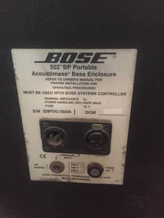 boss subwoofer and power amplifier